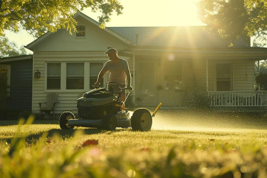 lawn mowing set